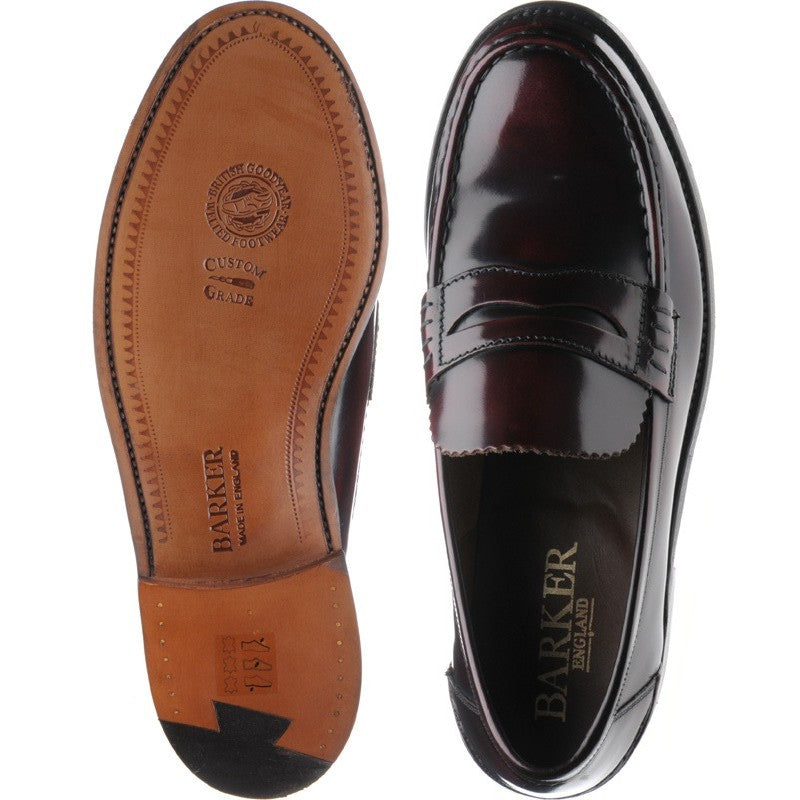 Product image for Barker Caruso in burgundy polished