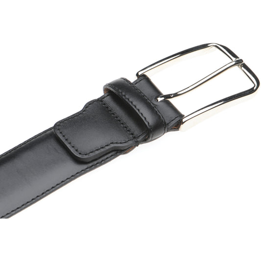 Product image for Herring Westminster II Belt in black calf silver buckle