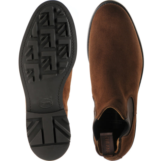 Product image for Cheaney Barnes III R mens rubber-soled Chelsea boots in snuff repello suede
