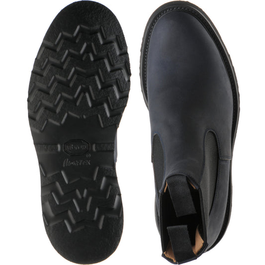 Product image for Herring Stephen mens rubber-soled Chelsea boots in navy chamois