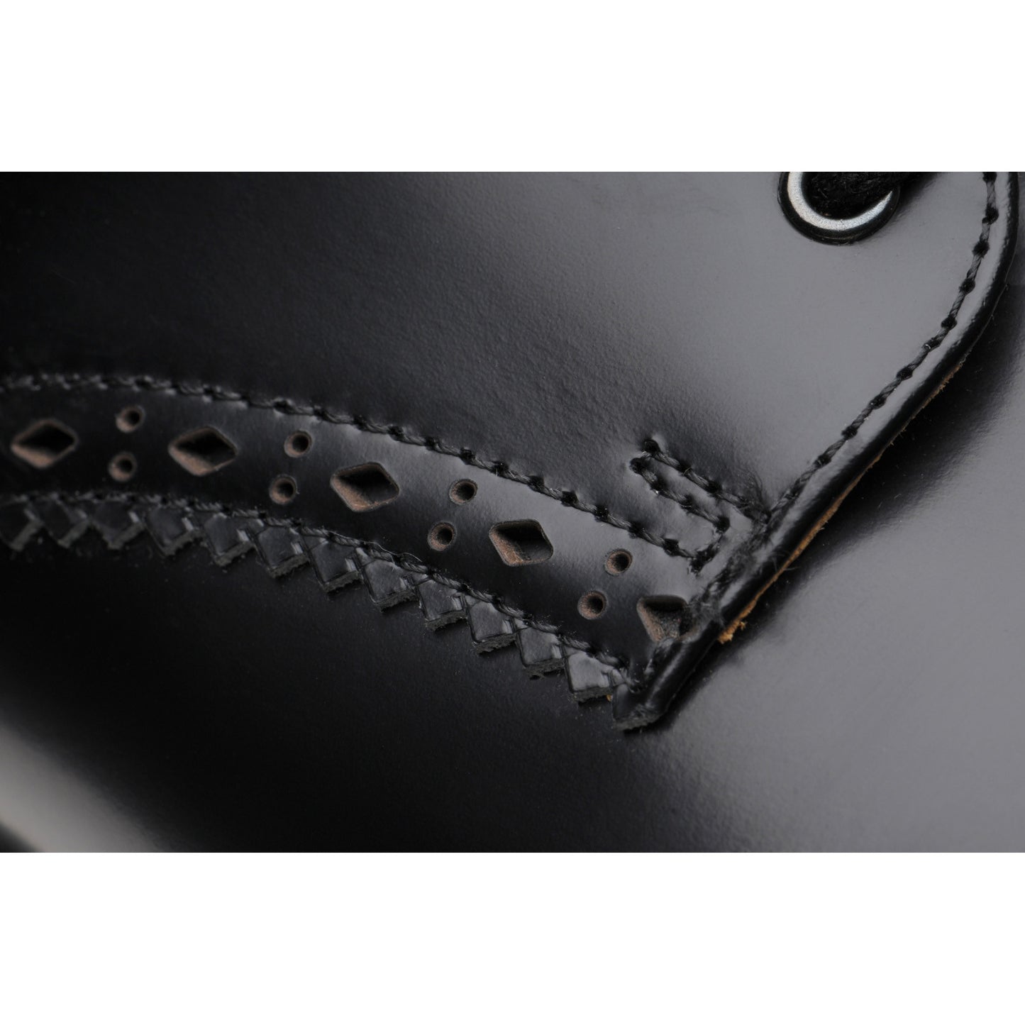 Product image for Wildsmith Model Gibson mens rubber-soled Derby shoes in black polished