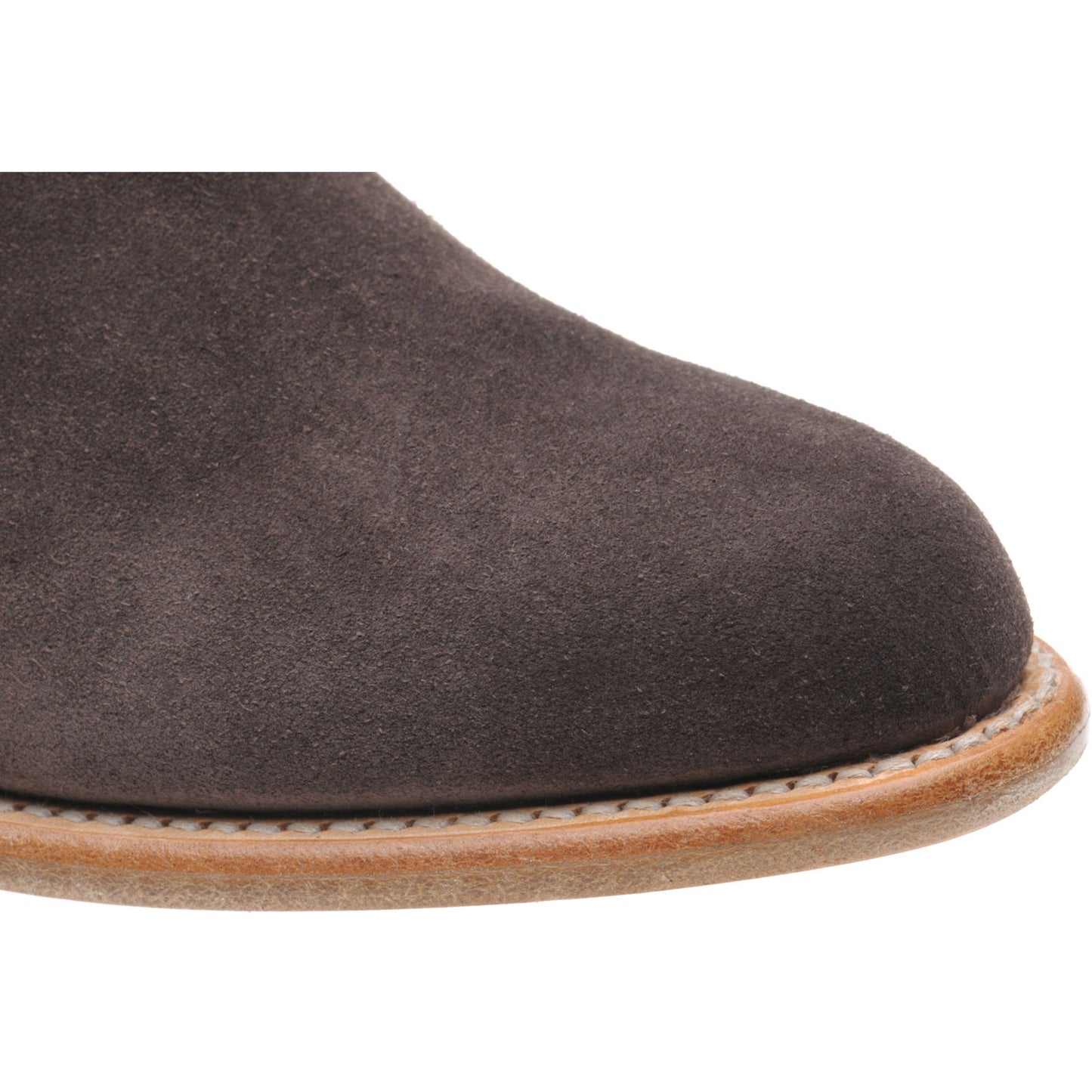 Product image for Barker Alexandra ladies boots in brown suede and cedar strap