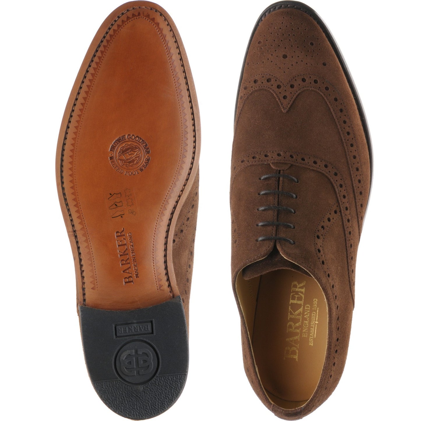 Product image for Barker Hampstead in castagnia suede