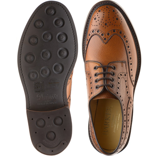 Product image for Barker Kendall mens rubber-soled brogues in cedar highland grain