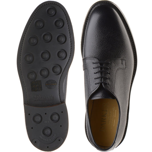 Product image for Barker Penrith mens rubber-soled Derby shoes in black grain