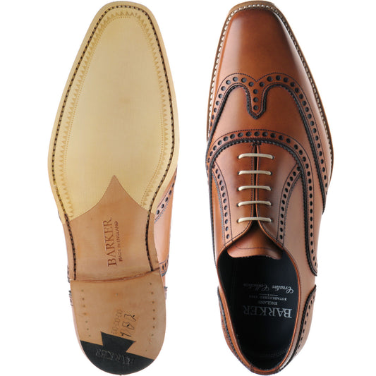 Product image for Barker Spencer in rosewood calf and navy calf