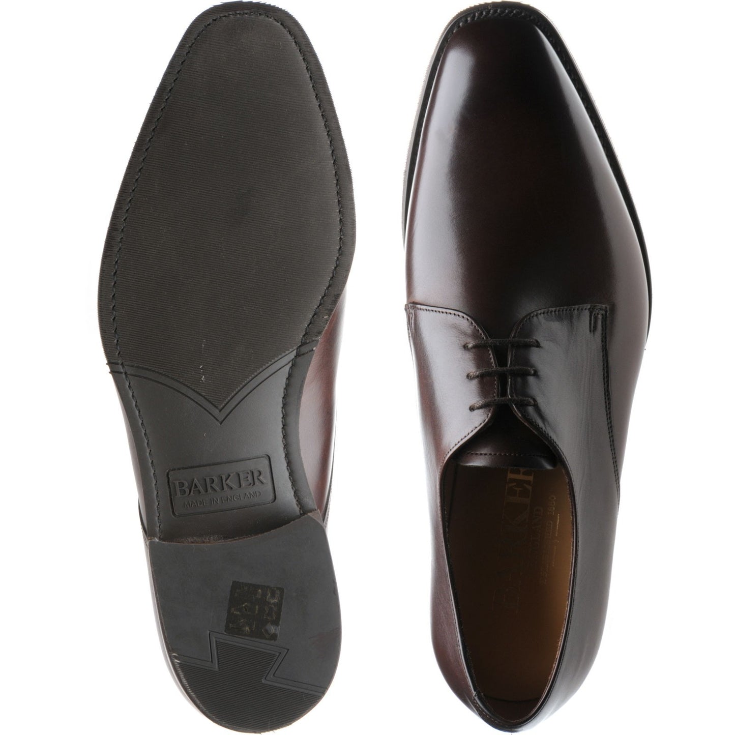 Product image for Barker St Austell mens rubber-soled Derby shoes in dark walnut calf (second)