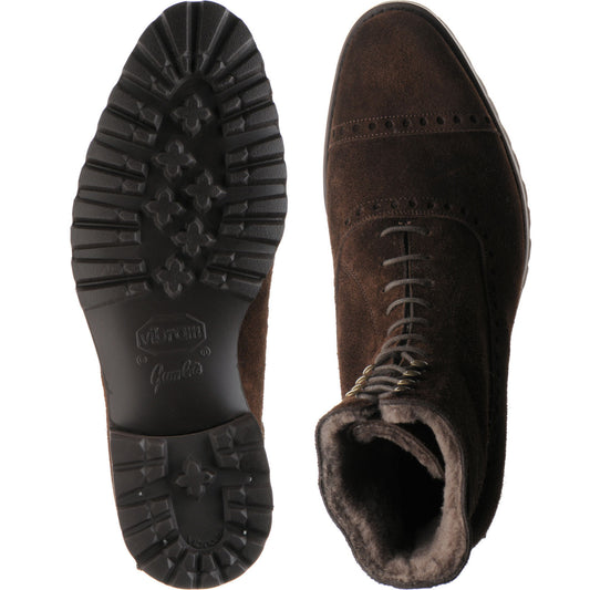 Product image for Carlos Santos 1038 mens rubber-soled boots in brown suede