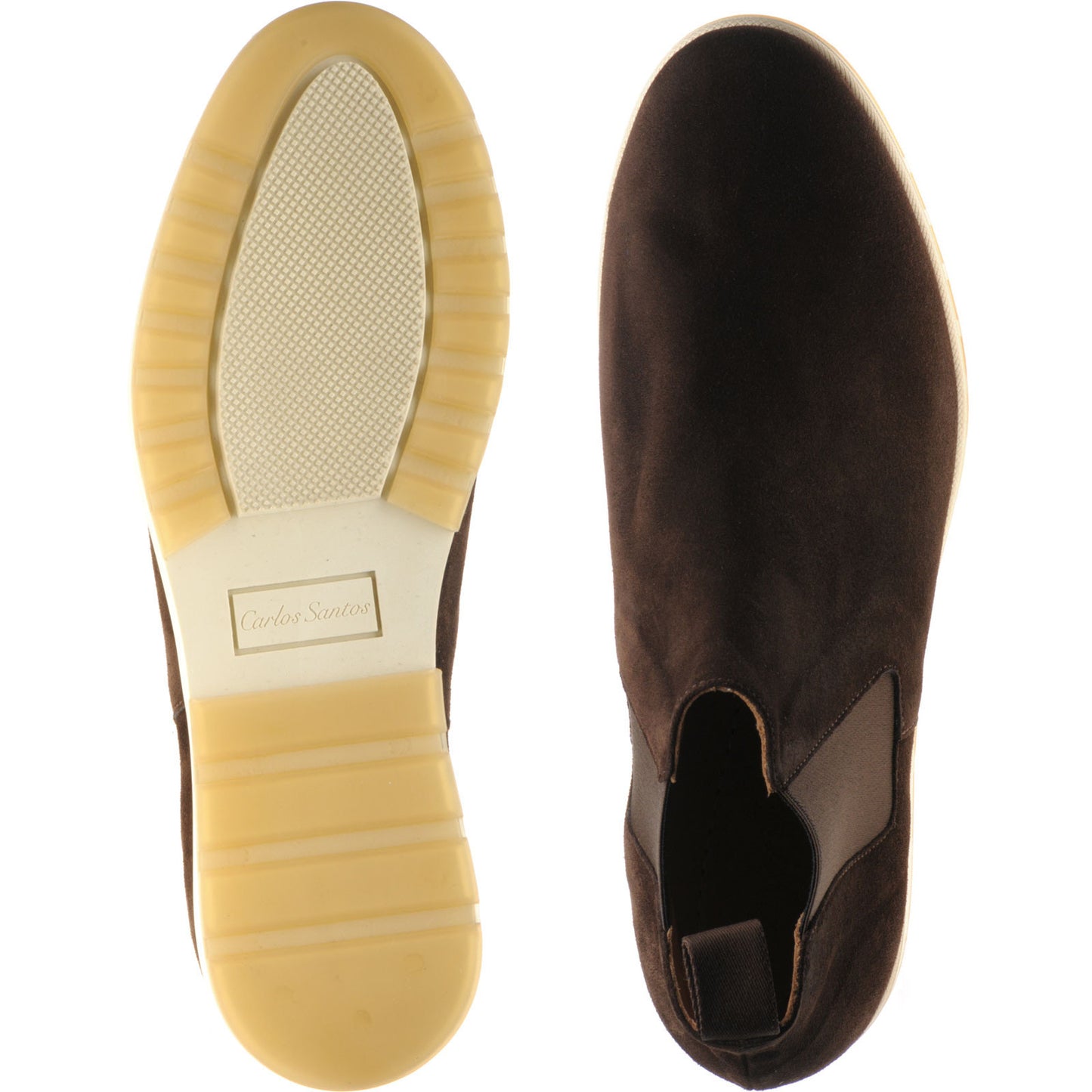 Product image for Carlos Santos 1464 mens rubber-soled boots in brown suede