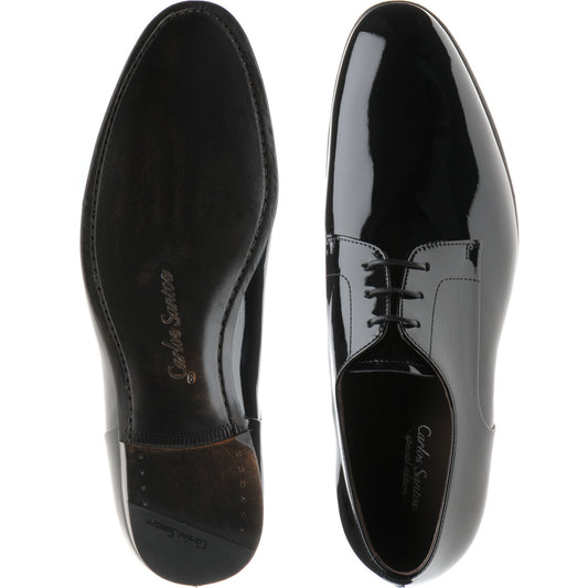Product image for Carlos Santos 9832 mens Derby shoes in black patent