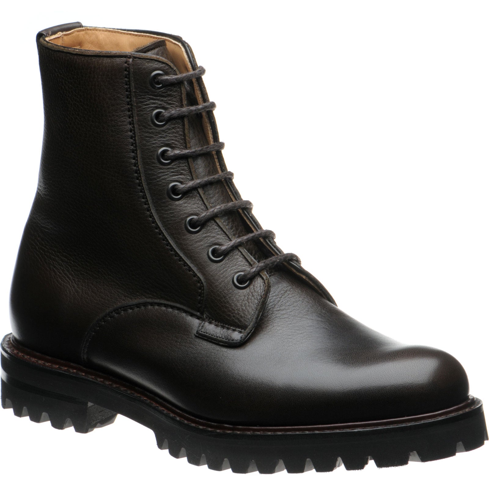Church Coalport 2 mens rubber-soled boots in ebony grain – Herring
