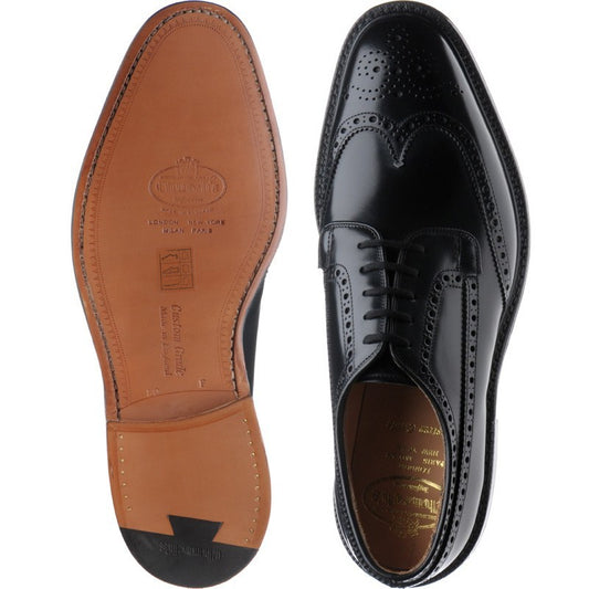 Product image for Church Grafton mens brogues in black polished binder