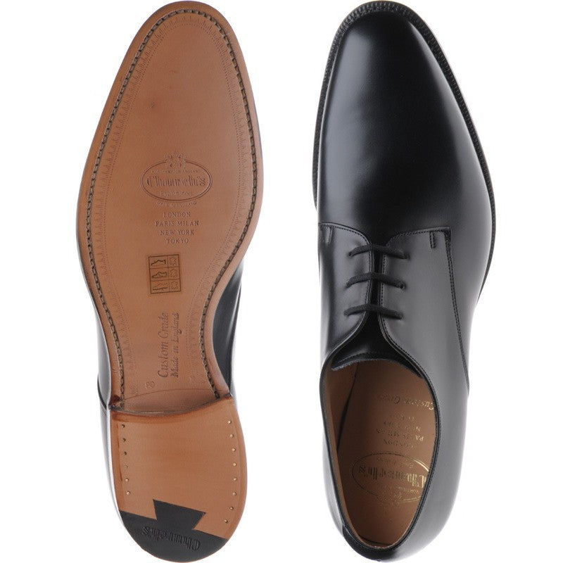 Product image for Church Oslo mens Derby shoes in black calf