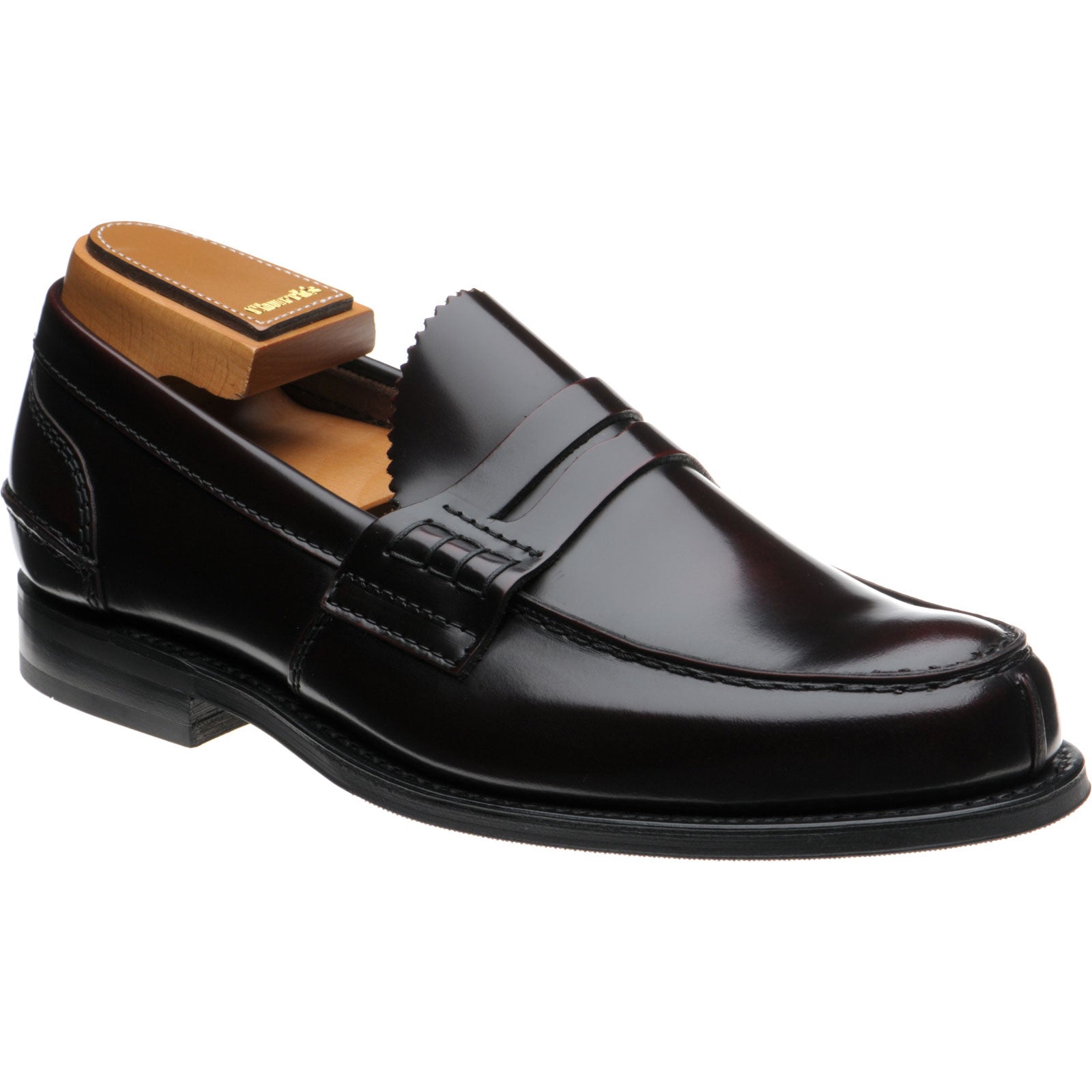 Church Tunbridge R mens rubber-soled loafers in burgundy – Herring