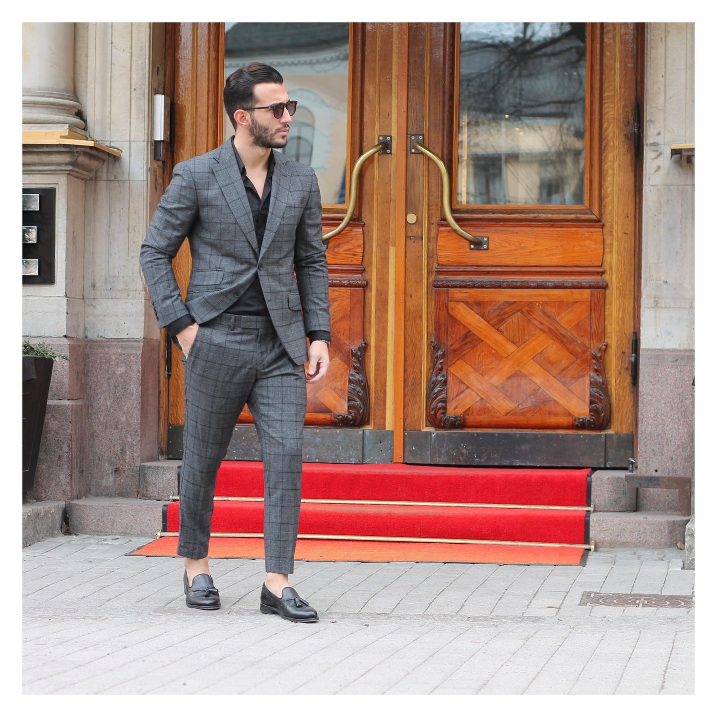 Product image for Herring Ascot II in black calf