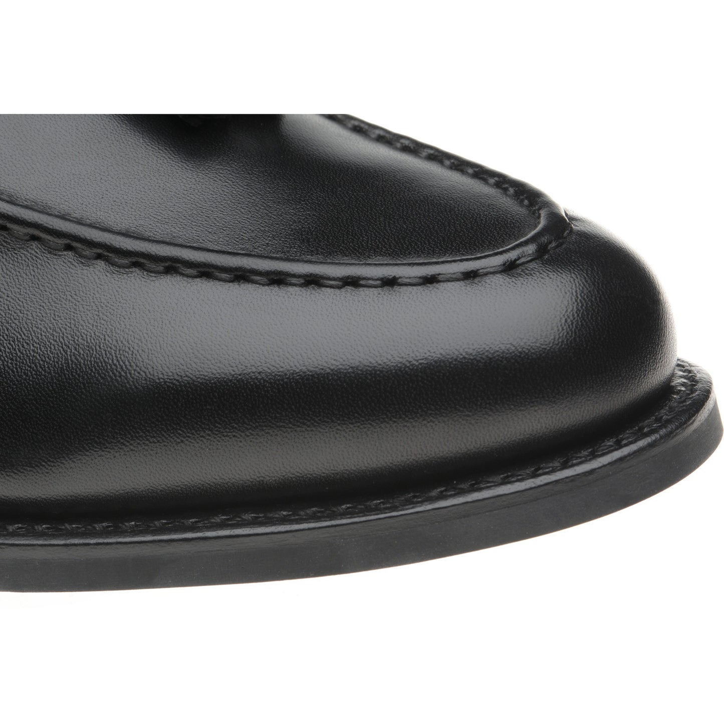 Product image for Herring Barcelona Rubber mens hybrid-soled loafers in black calf