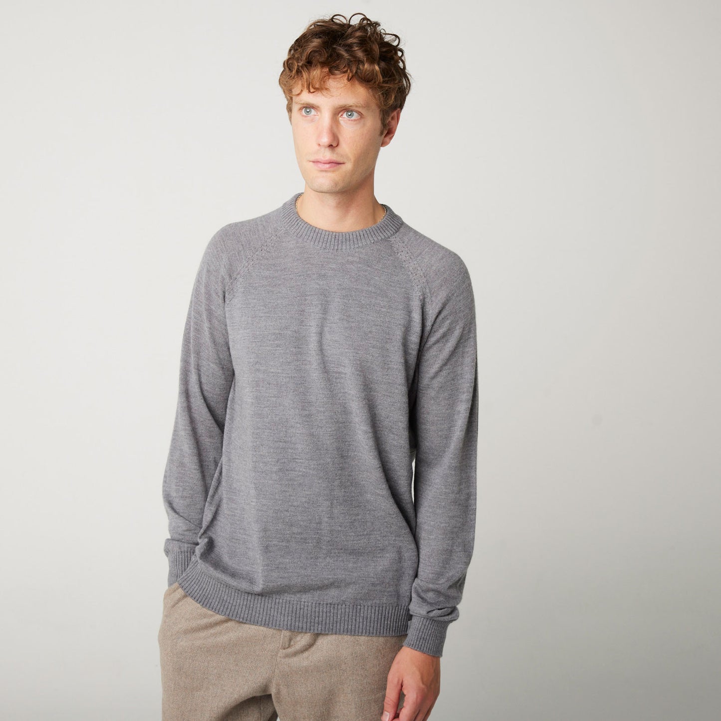 Product image for Herring Beauford Crew Jumper by Peregrine in steelnimbus