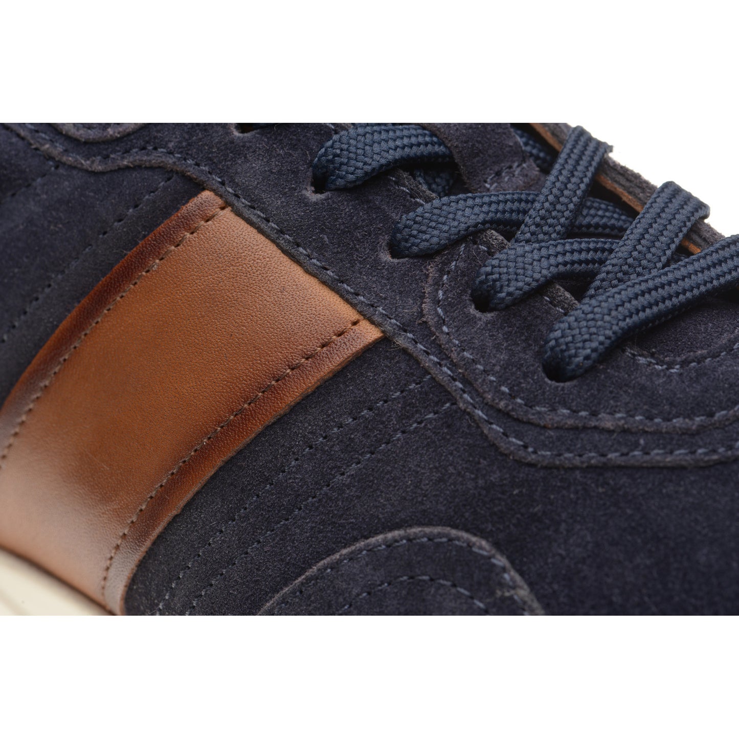 Product image for Herring Brisbane mens rubber-soled in navy suede and tan