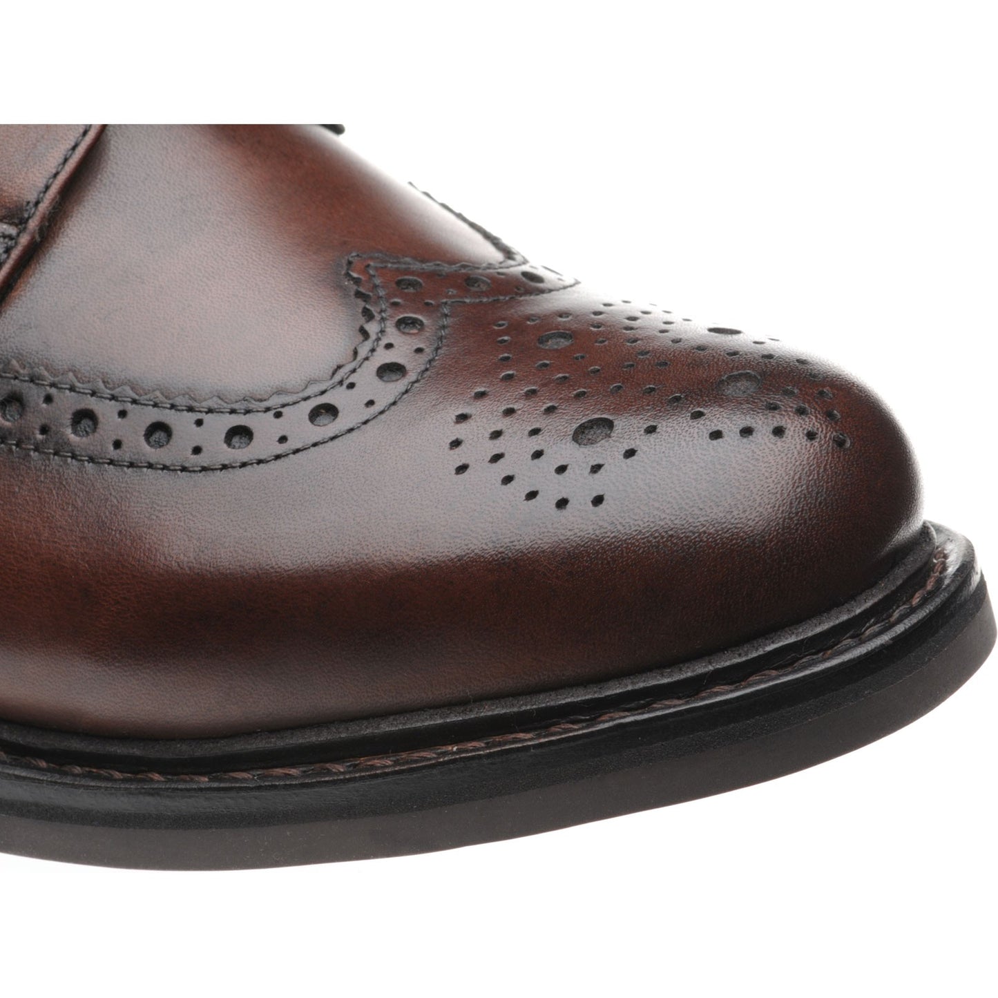 Product image for Herring Buxton (Rubber) mens rubber-soled brogue boots in brown calf (second)