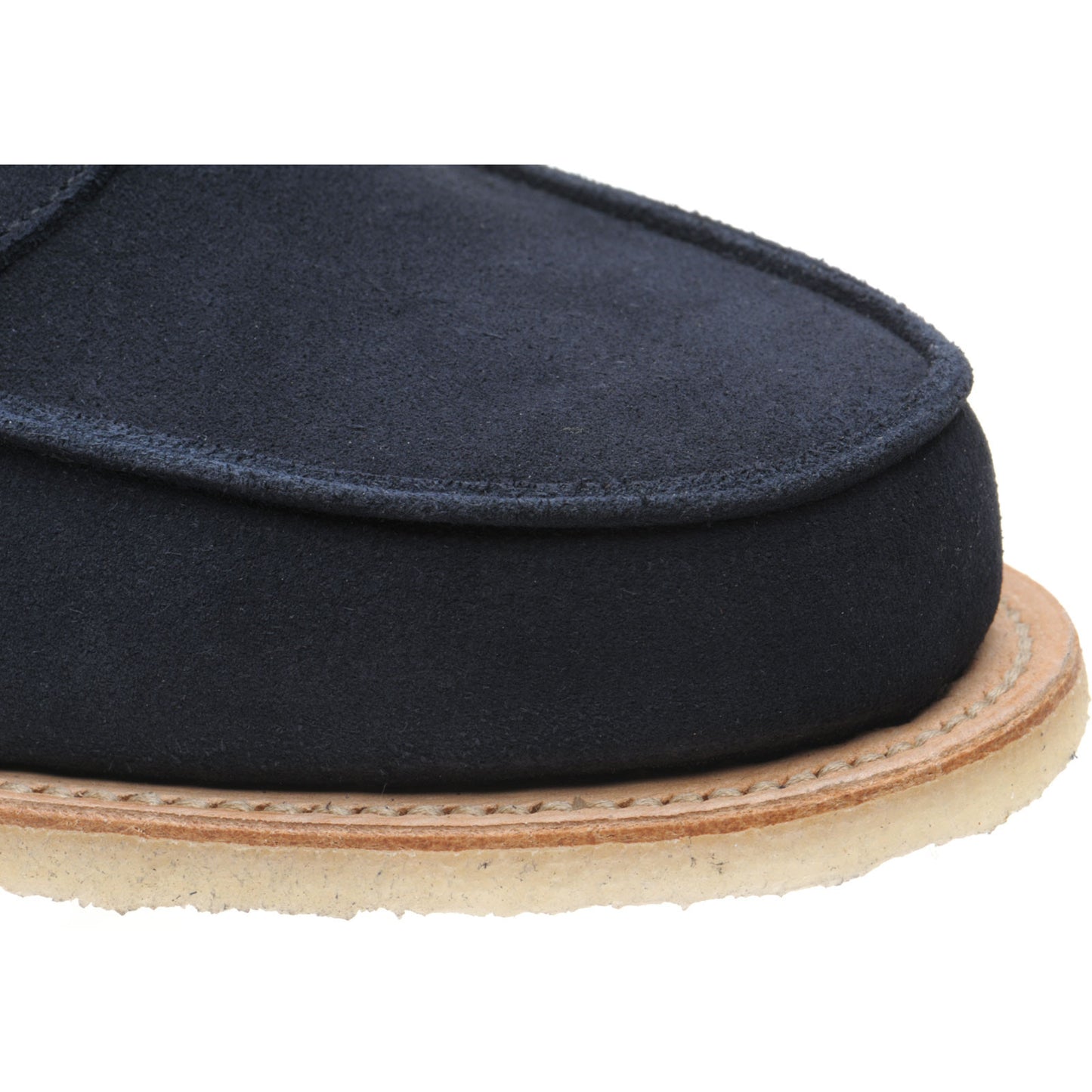Product image for Herring Cannes mens rubber-soled loafers in navy suede