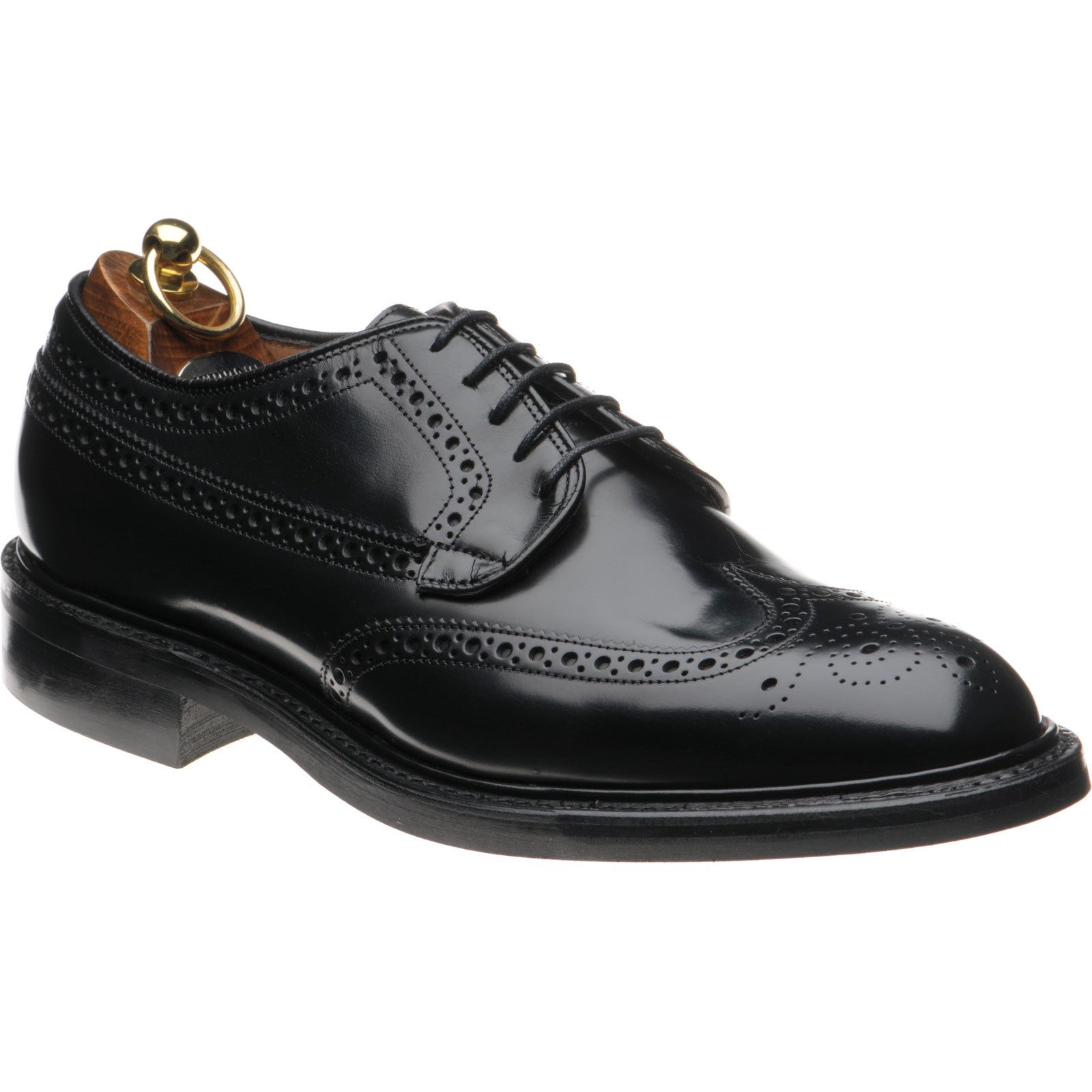 Herring Canning II (Rubber) mens rubber-soled brogues in black