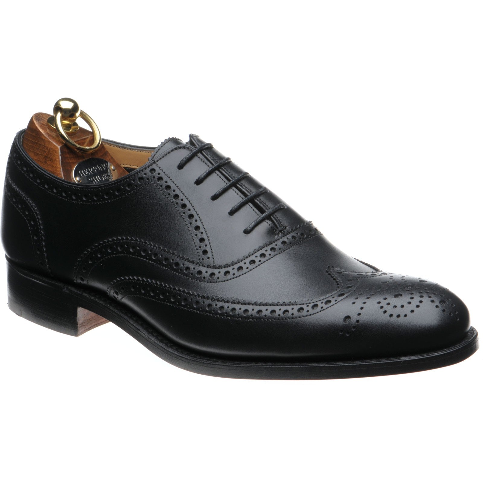 Herring Carnaby mens brogues in black calf – Herring Shoes