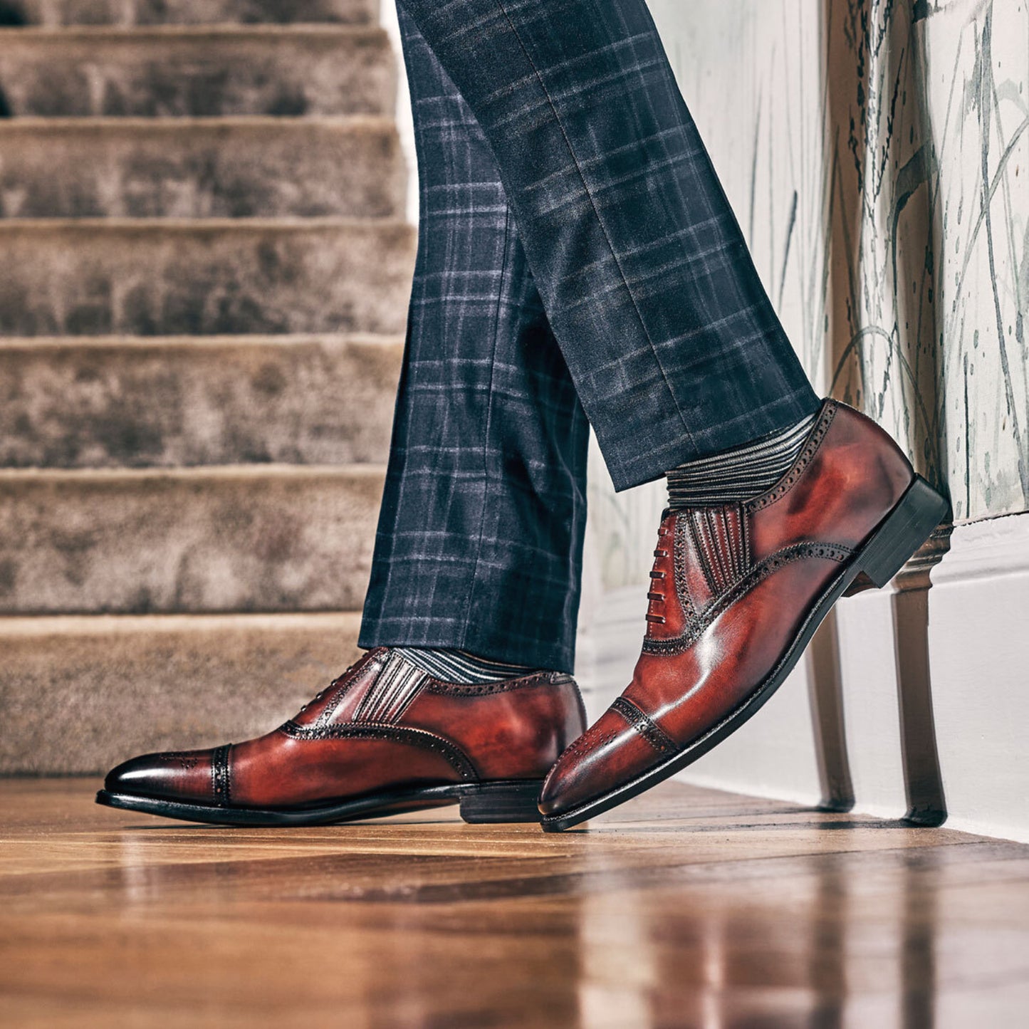 Product image for Herring Dunkeld in rosewood calf