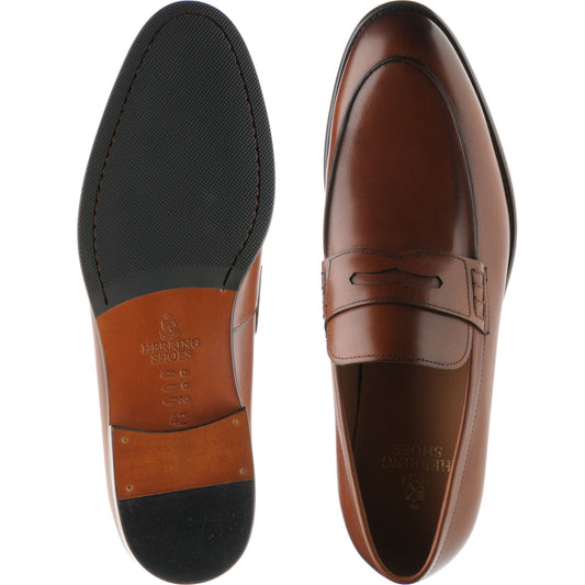 Product image for Herring Edmonton II mens hybrid-soled loafers in brown calf (second)