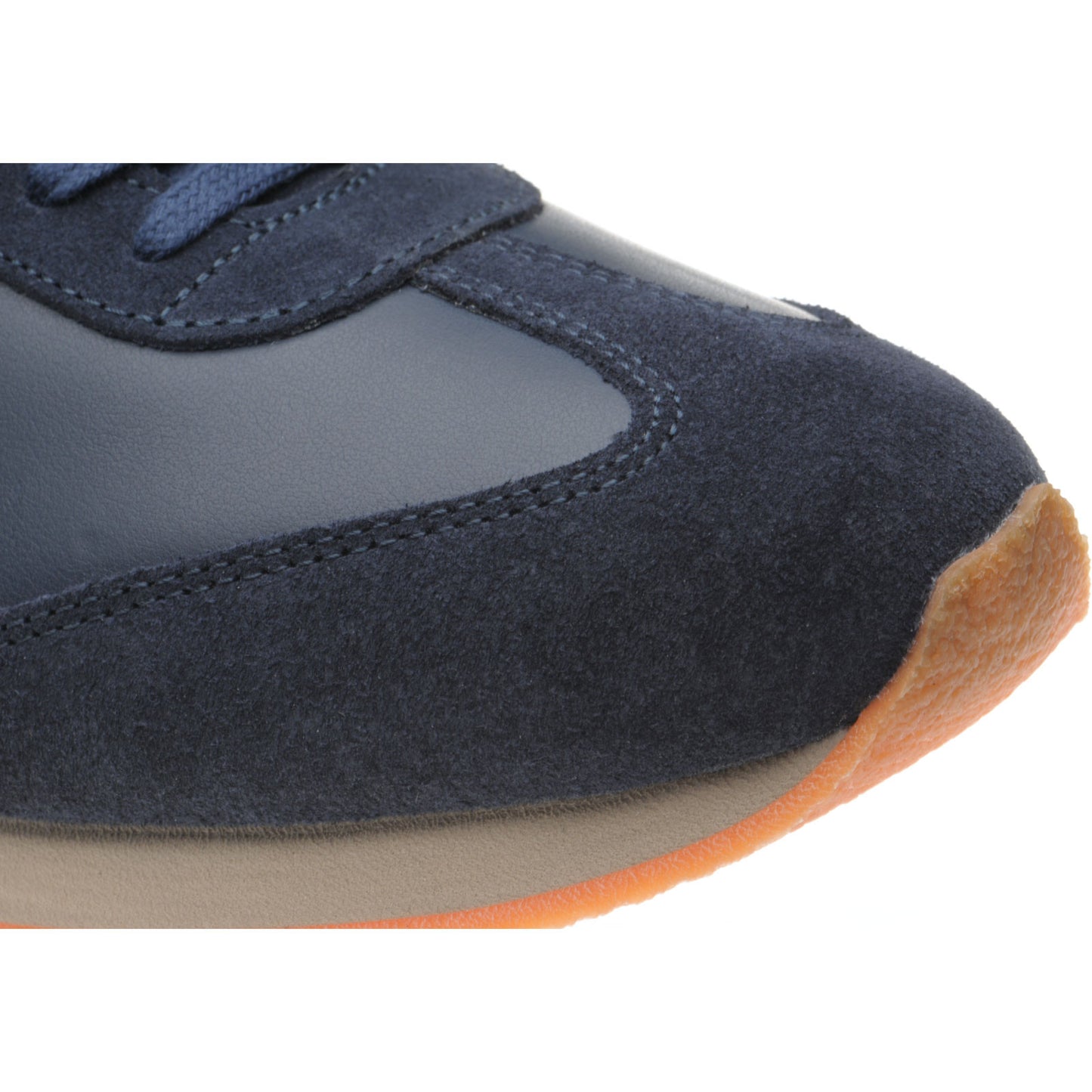 Product image for Herring Fierce Trainer mens rubber-soled trainers in navy calf and navy suede