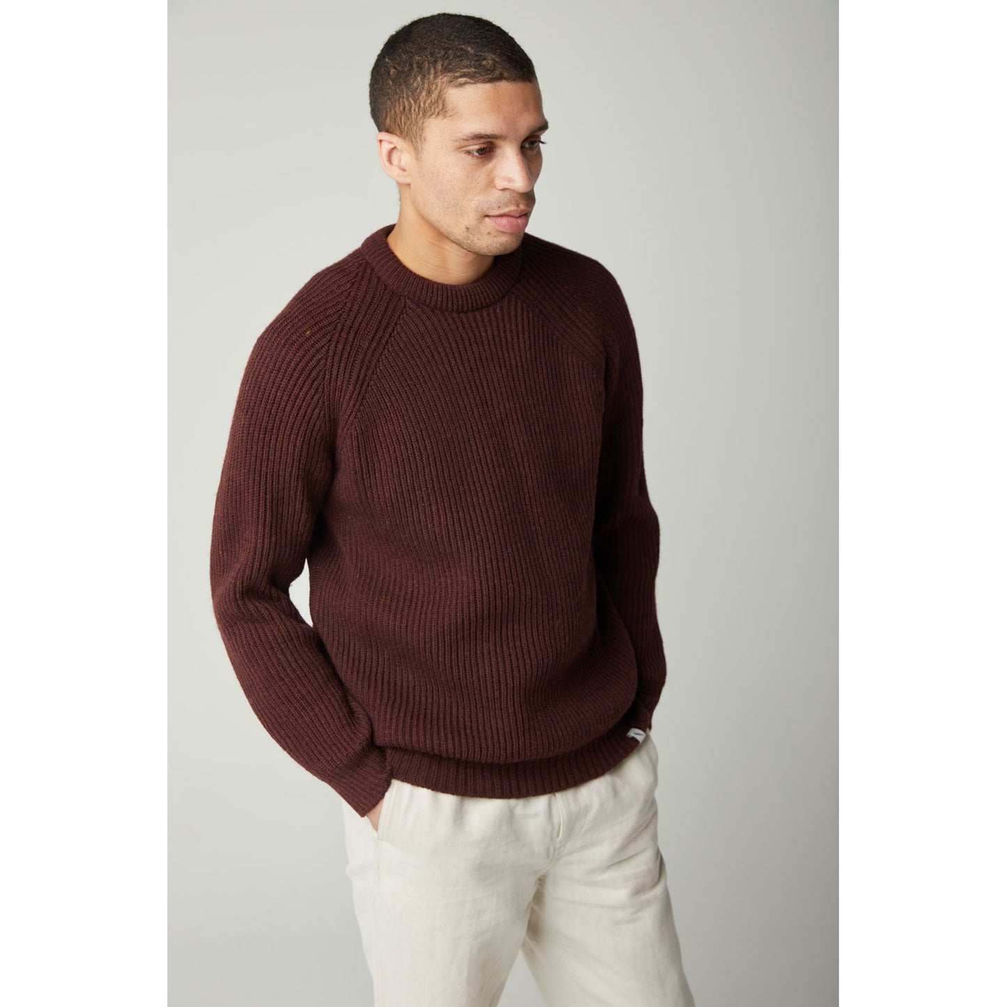 Product image for Herring Ford Crew Jumper by Peregrine in shiraz