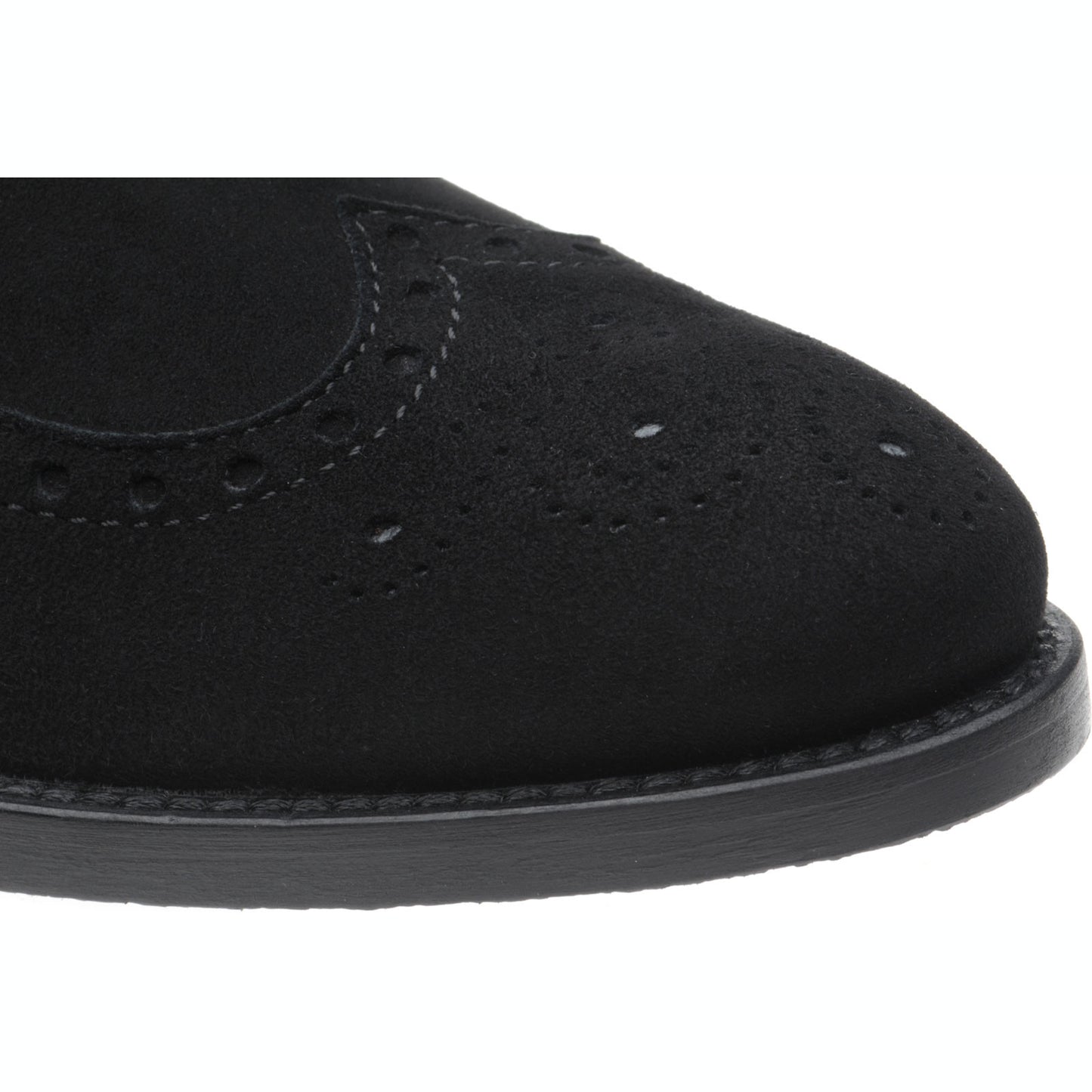 Product image for Herring Giovanna ladies rubber-soled brogue boots in black suede