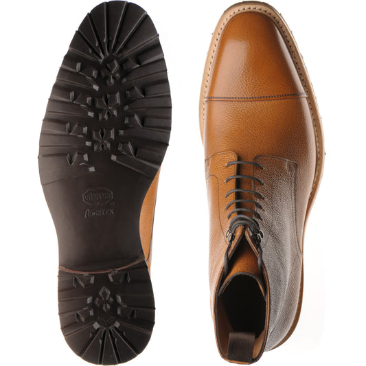 Product image for Herring Grantham Rubber mens rubber-soled boots in tan grain