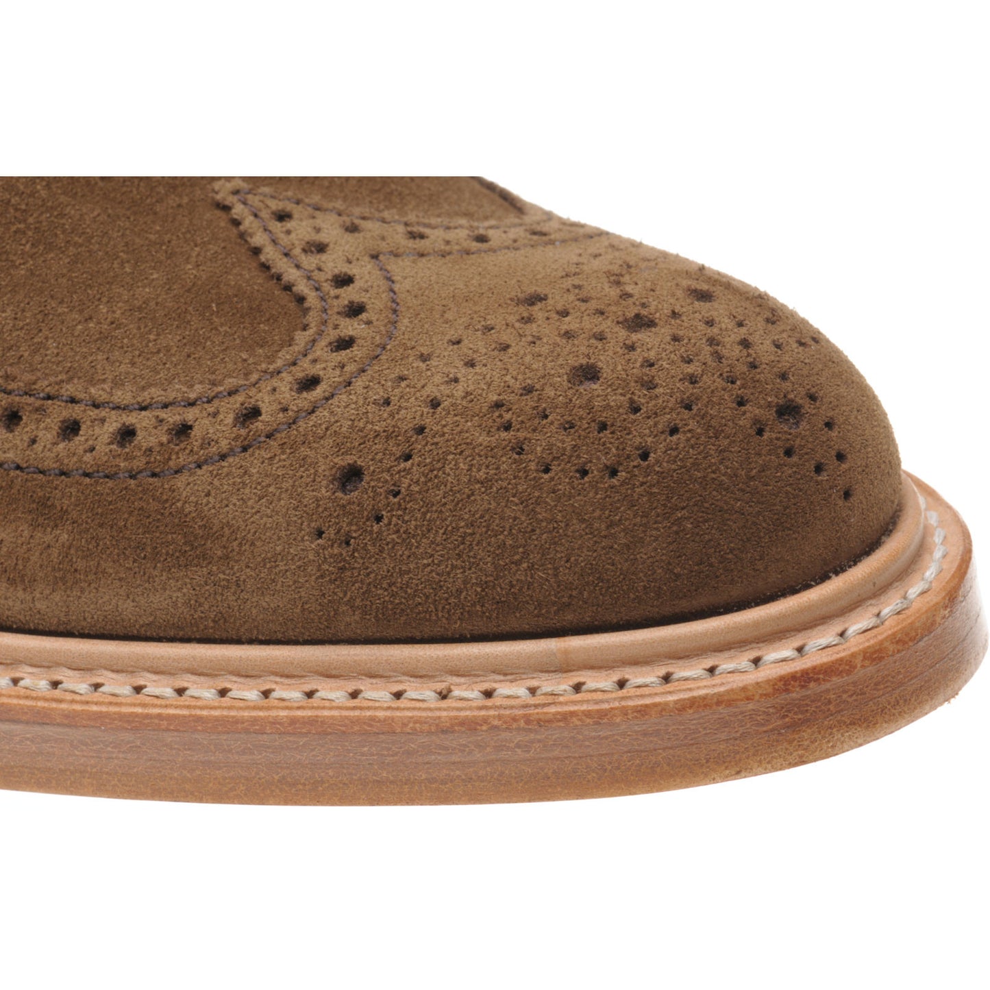 Product image for Herring Hawthorn mens brogue boots in tobacco suede