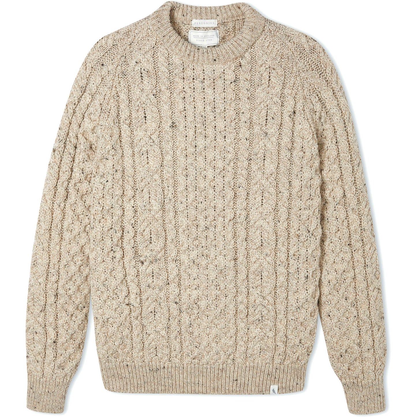 Product image for Herring Hudson Aran Jumper by Peregrine in skiddaw