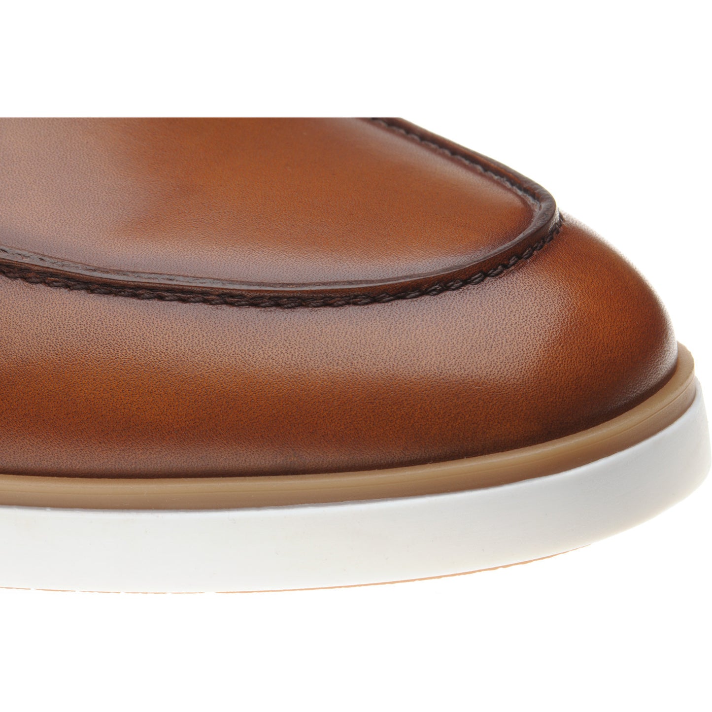 Product image for Herring Ibiza mens rubber-soled loafers in cognac calf (second)