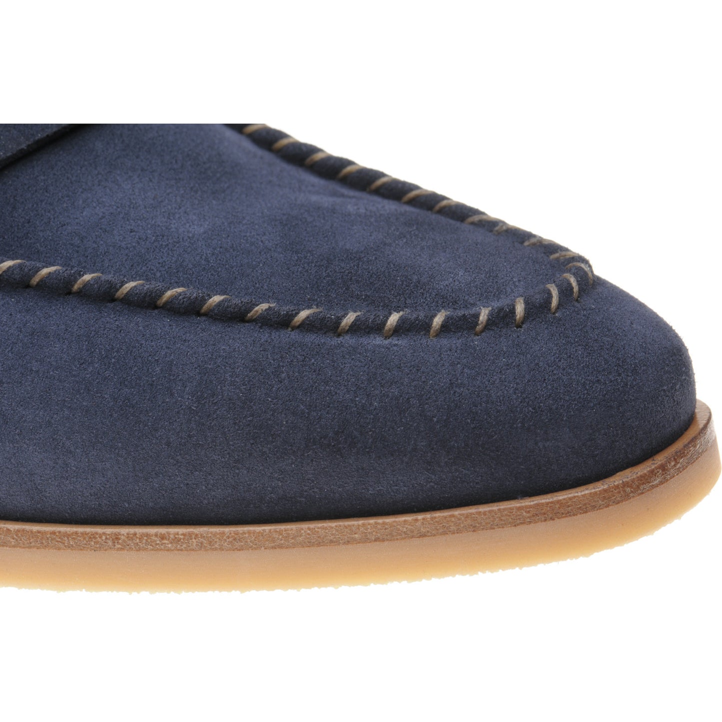 Product image for Herring Ives mens rubber-soled loafers in navy suede