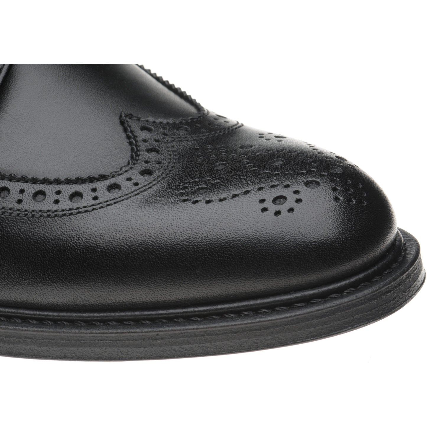 Product image for Herring Lancaster mens brogues in black calf (second)