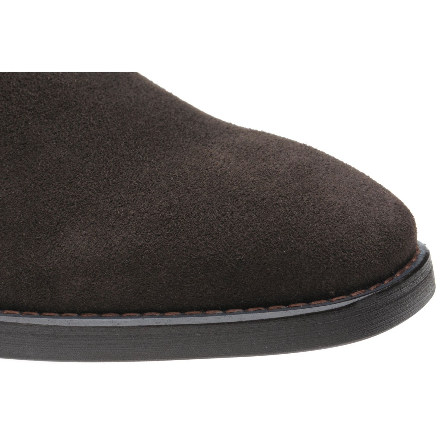 Product image for Herring Macclesfield mens rubber-soled Chelsea boots in brown suede