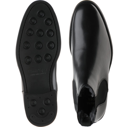 Product image for Herring Matterhorn mens rubber-soled Chelsea boots in black calf (second)