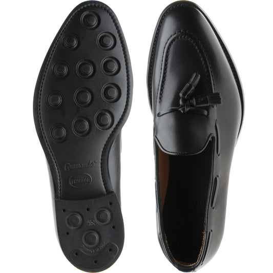 Product image for Herring Nene (Rubber) mens rubber-soled tasselled loafers in black calf