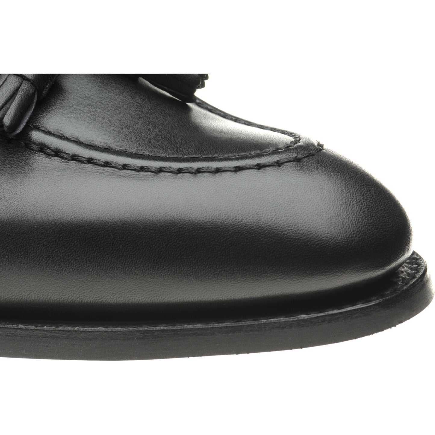 Product image for Herring Nene (Rubber) mens rubber-soled tasselled loafers in black calf