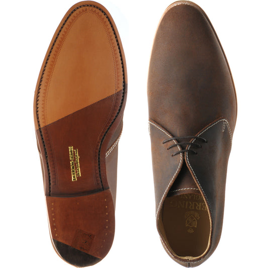 Product image for Herring Orkney mens Chukka boots in brown waxy