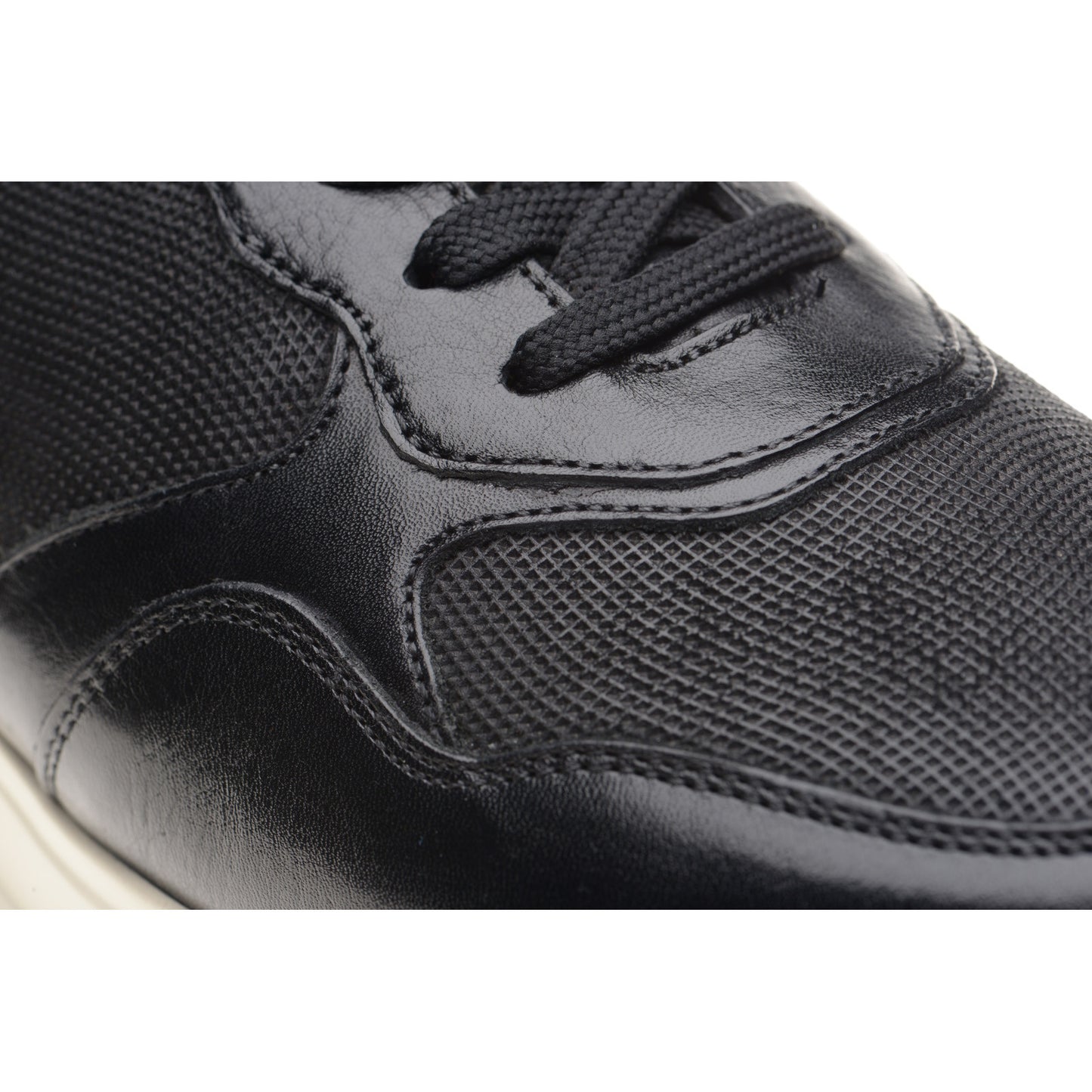 Product image for Herring Paris mens rubber-soled in black calf and suede