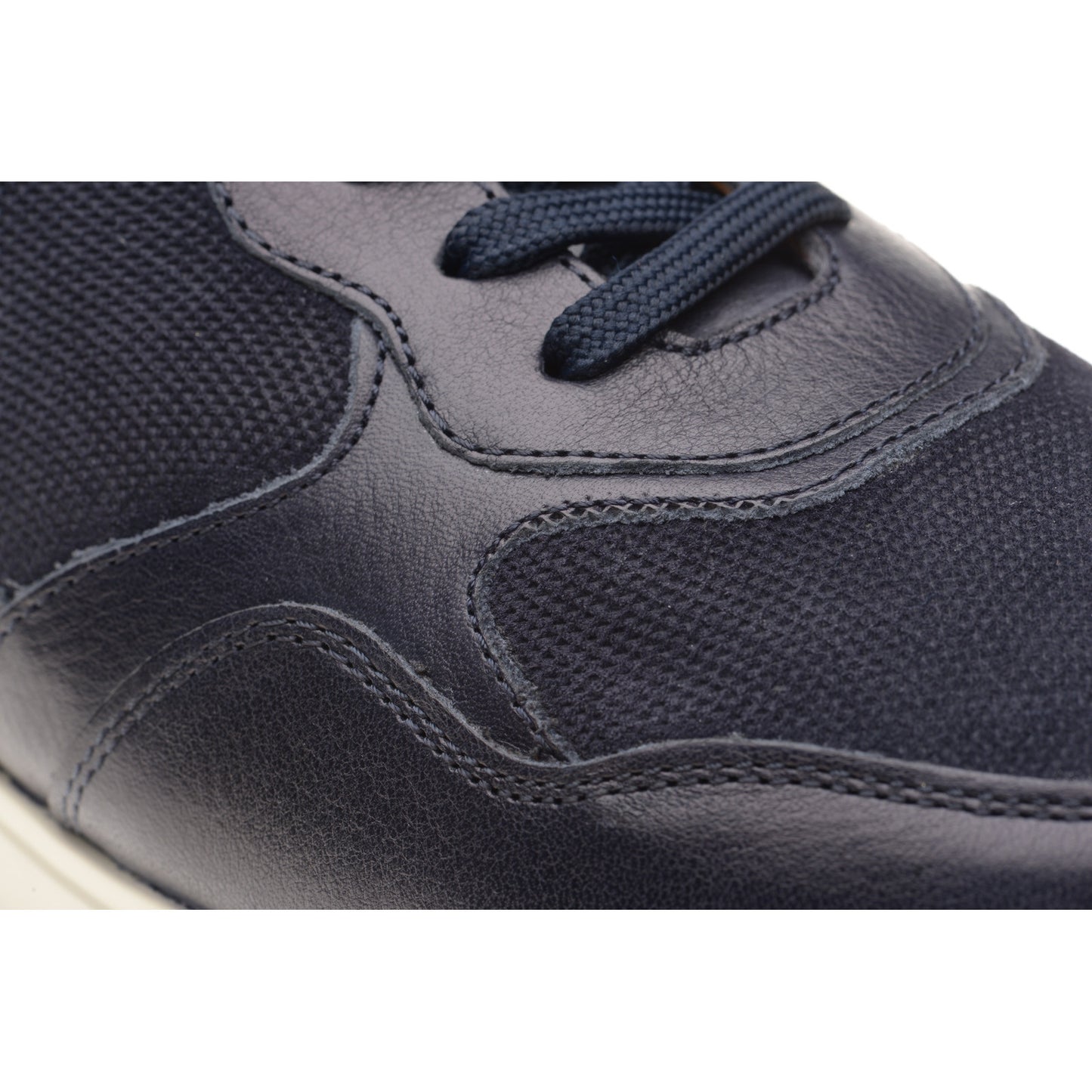 Product image for Herring Paris mens rubber-soled in navy calf and suede
