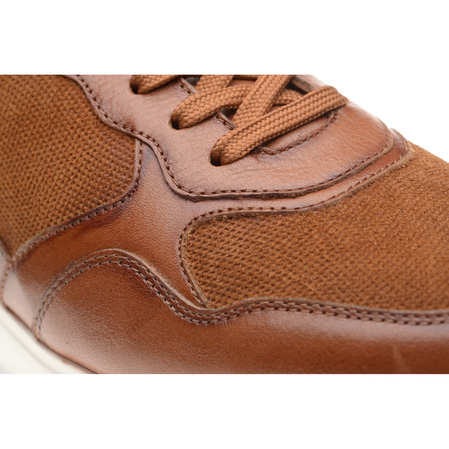 Product image for Herring Paris mens rubber-soled in tan calf and suede
