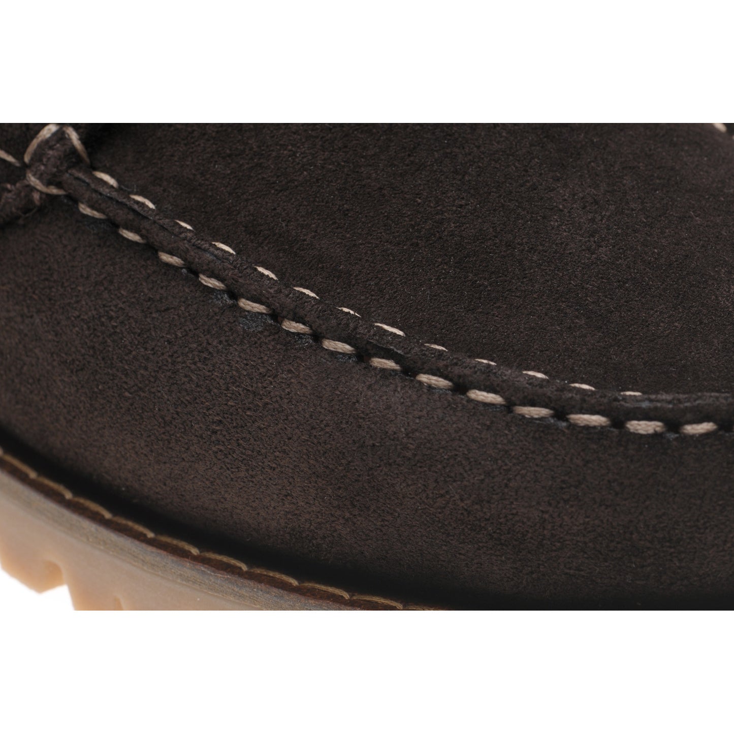 Product image for Herring Rock mens rubber-soled deck shoes in brown suede