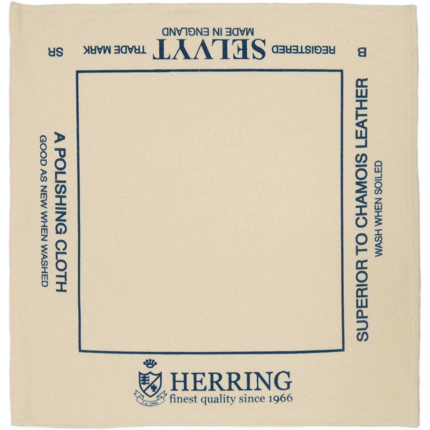 Product image for Herring Selvyt premium polishing cloth (35 X 35) in undyed cotton