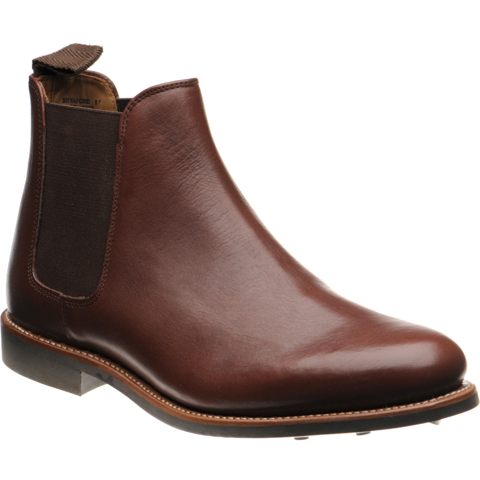 Herring Sittaford Rubber mens rubber-soled Chelsea boots in brown