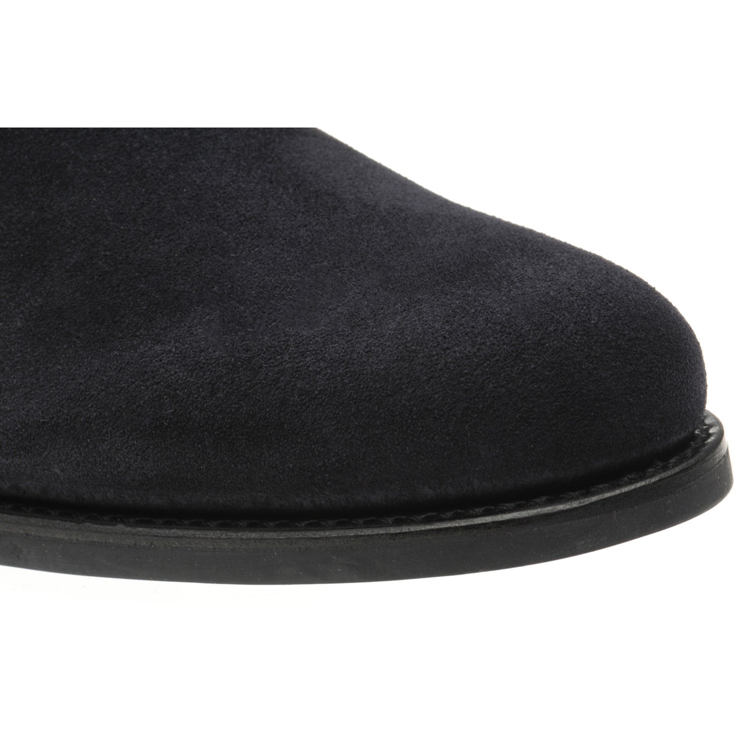 Product image for Herring Sittaford Rubber mens rubber-soled Chelsea boots in dark navy suede black welt