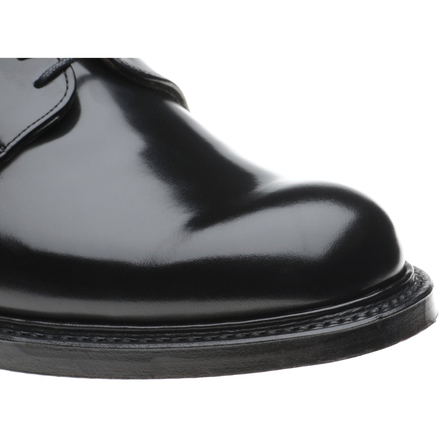 Product image for Herring Slaney mens Derby shoes in black polished